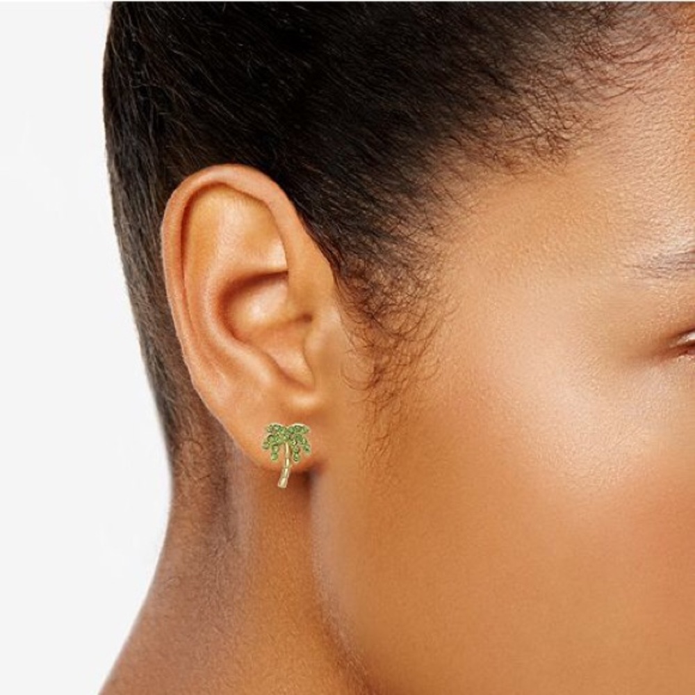 Kate spade California pave palm tree stud earrings - Picture 3 of 4
